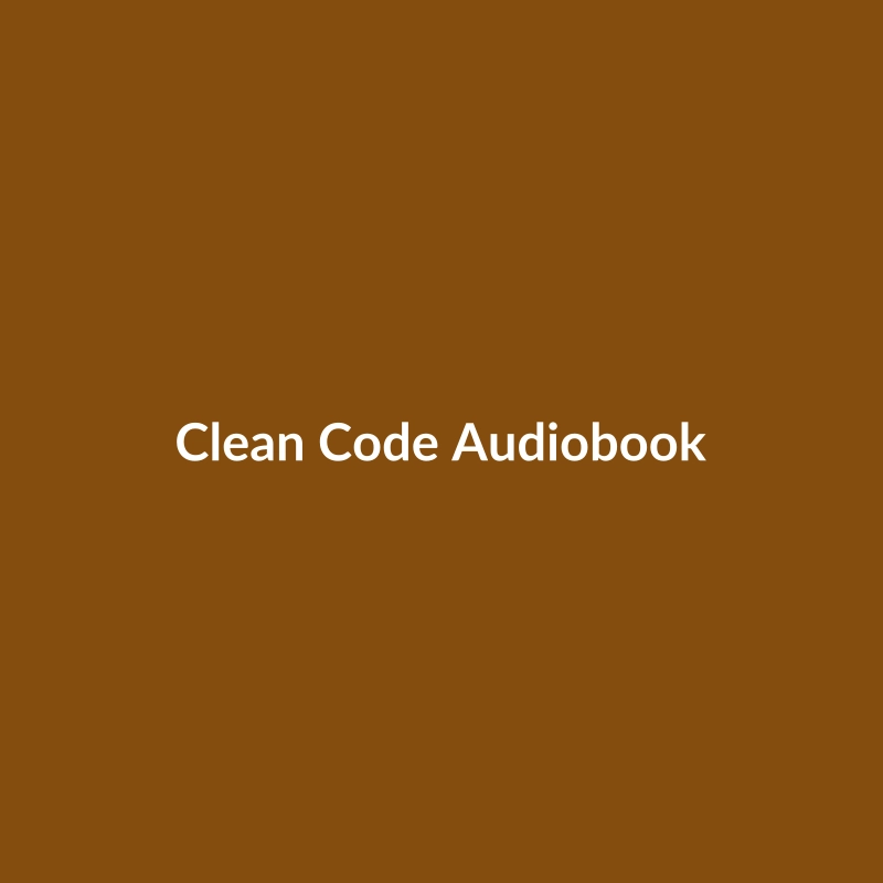 Clean Code Audiobook by Robert C. Martin, a book on software development best practices.