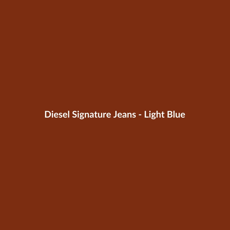 Men's Diesel Signature Jeans in Light Blue, Regular Fit, made from Linen.