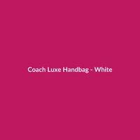 Coach Luxe Handbag in White, a stylish chiffon accessory for women, suitable for parties.