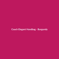 Burgundy Coach Elegant Handbag made of cotton, suitable for work and all seasons.