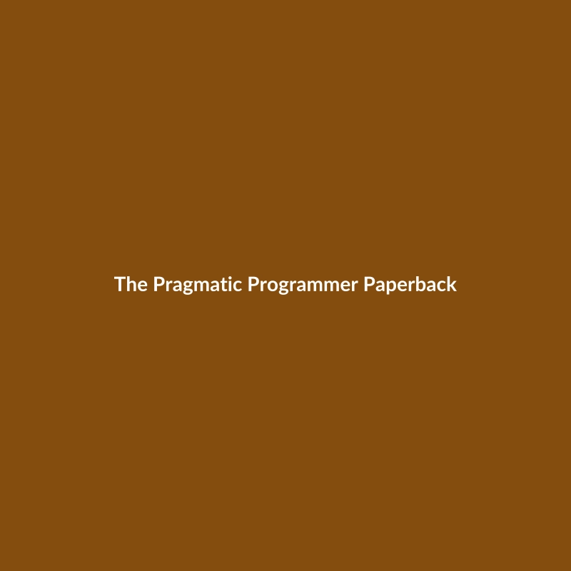 The Pragmatic Programmer paperback book by David Thomas, a Science & Technology guide for developers.