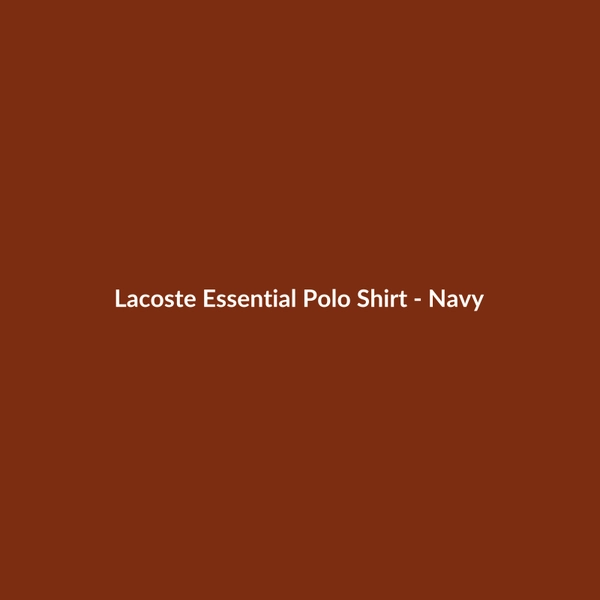 Lacoste Essential Polo Shirt - Navy - 2