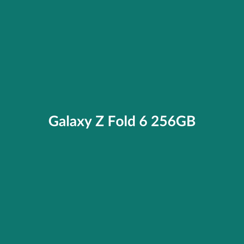 Samsung Galaxy Z Fold 6 256GB smartphone in Black and Blue, showcasing its foldable design and large screen.