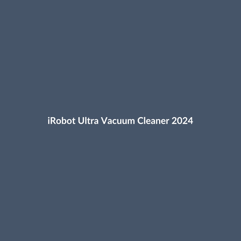 iRobot Ultra Vacuum Cleaner 2024 in White and Navy, featuring smart home connectivity and powerful suction.