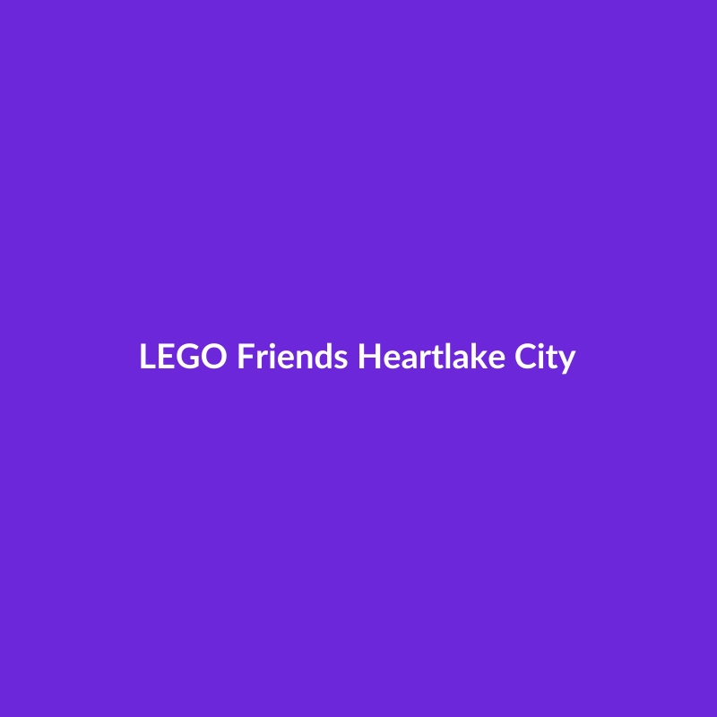 LEGO Friends Heartlake City building set with 1107 pieces, suitable for ages 3-5.