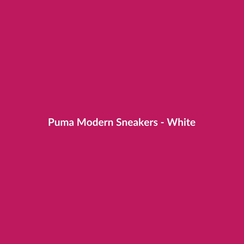 Puma Modern Sneakers in white, featuring a tweed material, ideal for women's fashion and date night occasions.