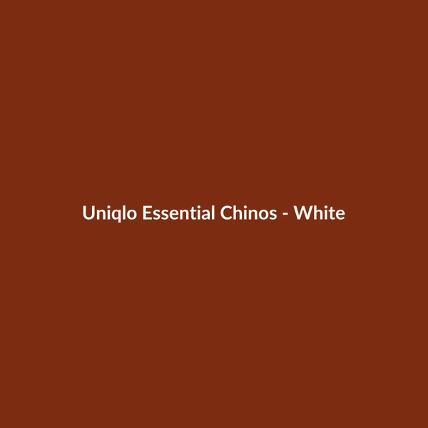 Uniqlo Essential Chinos - White - 2