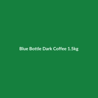 1.5kg bag of Blue Bottle Dark Coffee, featuring organic, vegan, and gluten-free certification.