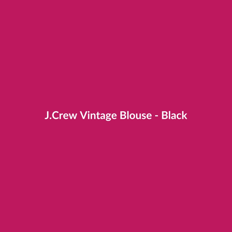 J.Crew Vintage Black Leather Blouse for Women - Formal Fall/Winter Collection