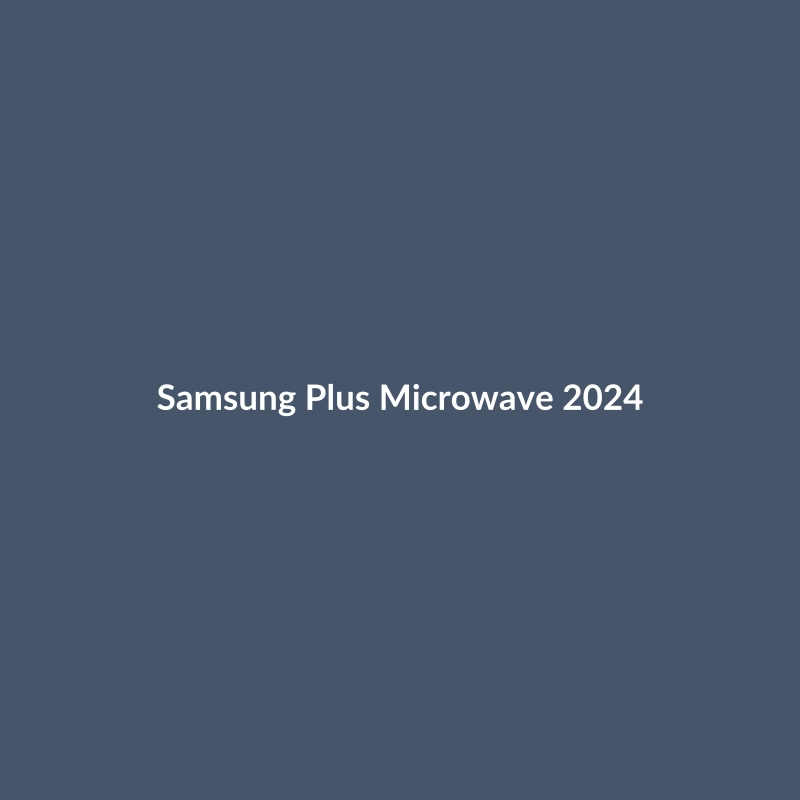 Samsung Plus Microwave 2024 in Black and Stainless Steel finish with Wi-Fi smart features.