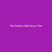 The Ordinary Daily Serum 75ml bottle, formulated for dry skin with AHA/BHA and Salicylic Acid to address redness, dullness, and pores.