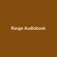 Audiobook cover for 'Range' by David Epstein, a non-fiction book about the advantages of generalists.
