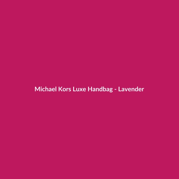 Michael Kors Luxe Handbag - Lavender - 2