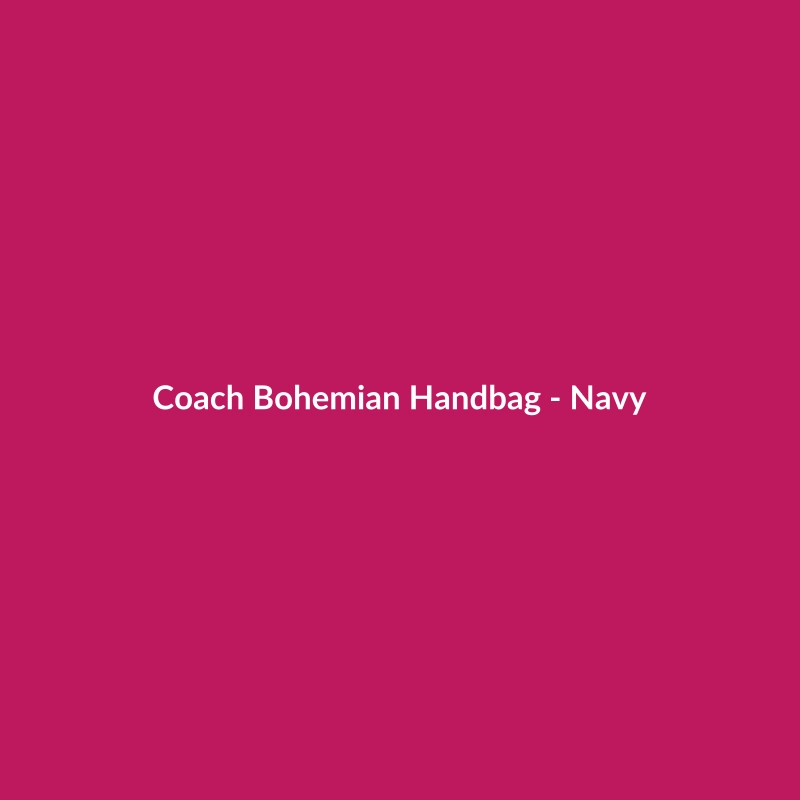 Coach Bohemian Handbag in Navy, made of wool, suitable for casual occasions and Fall/Winter season.