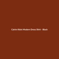 Calvin Klein Modern Dress Shirt in Black, featuring a classic fit and made from wool.