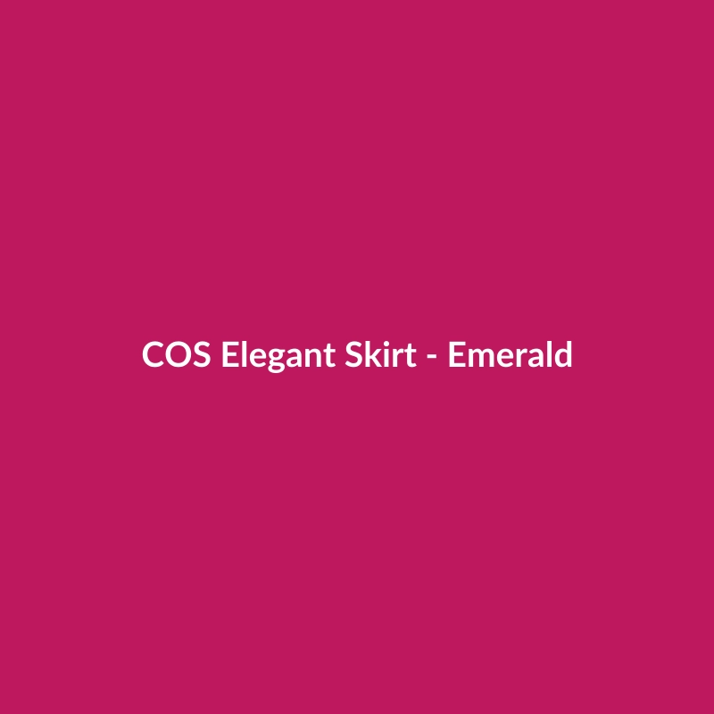 COS Elegant Skirt in Emerald, made of silk, suitable for women and date nights.