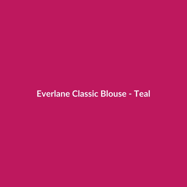 Everlane Classic Blouse - Teal - 2