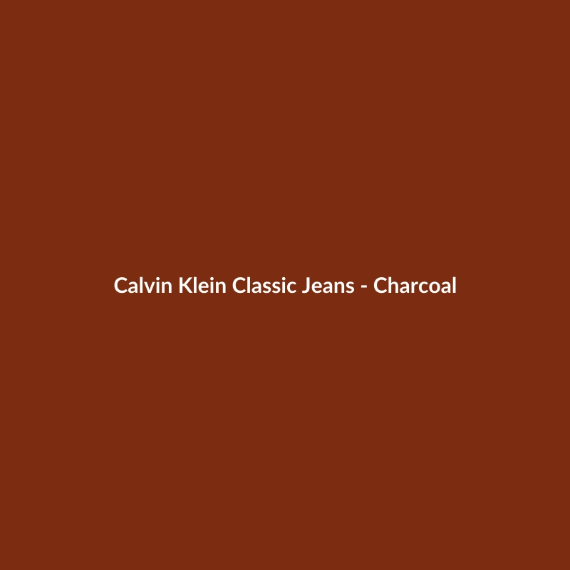 Calvin Klein Classic Jeans in Charcoal color for men, featuring a regular fit.