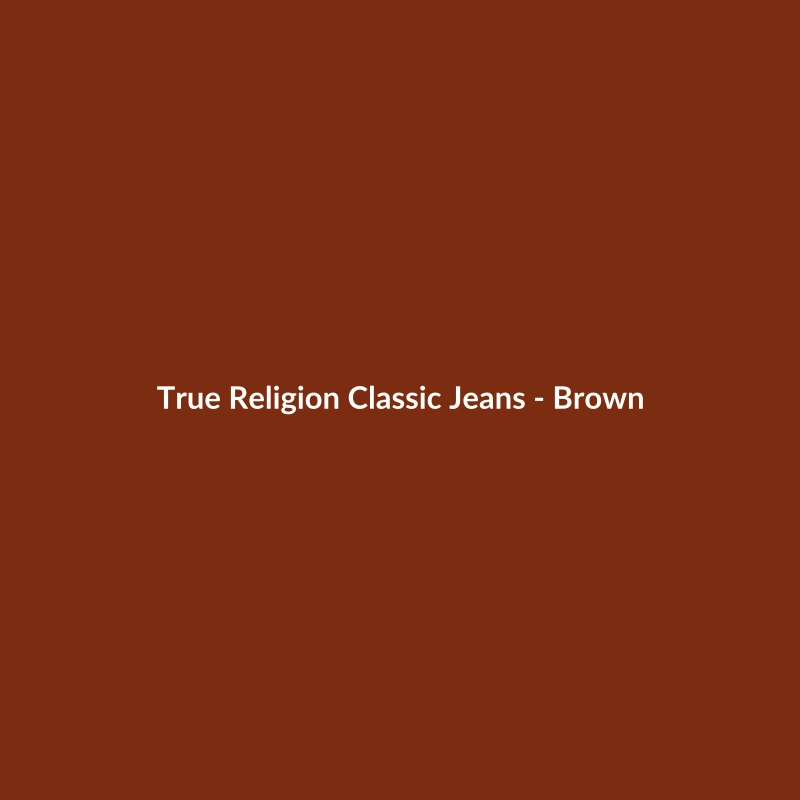 True Religion Classic Brown Relaxed Fit Jeans for Men