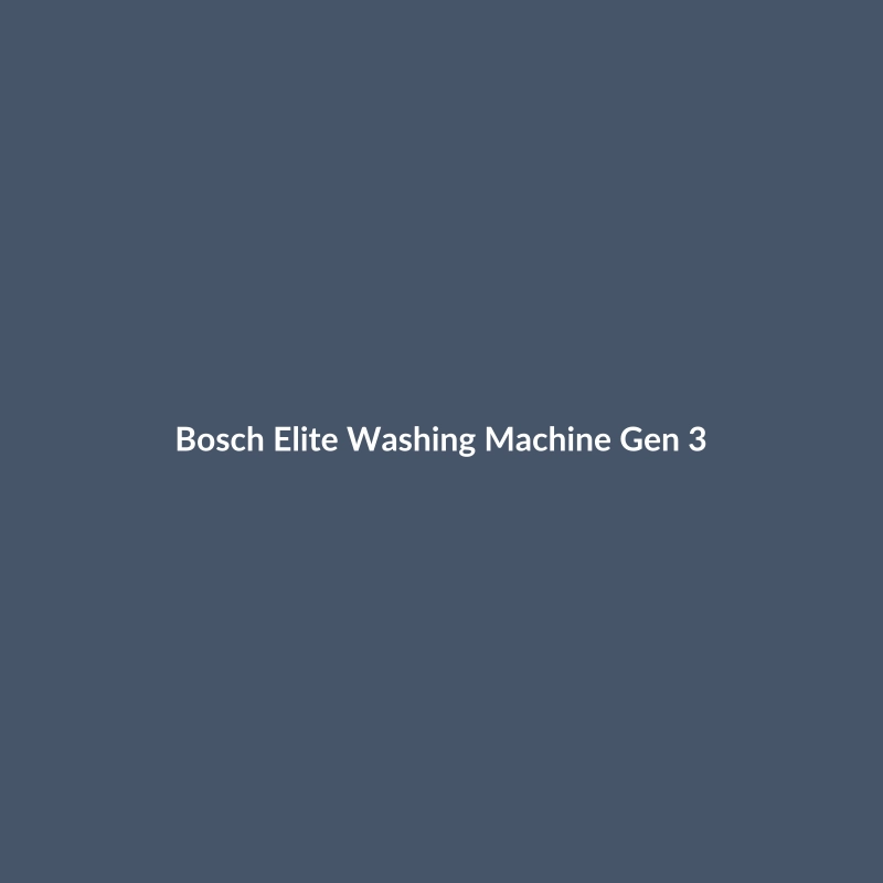 Bosch Elite Washing Machine Gen 3 in Silver, showing its modern design and control panel.