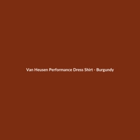 Van Heusen Burgundy Performance Dress Shirt for Men with Athletic Fit, made from Cashmere Blend.