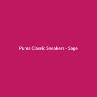 Puma Classic Sneakers in Sage color, women's casual shoes for date night.