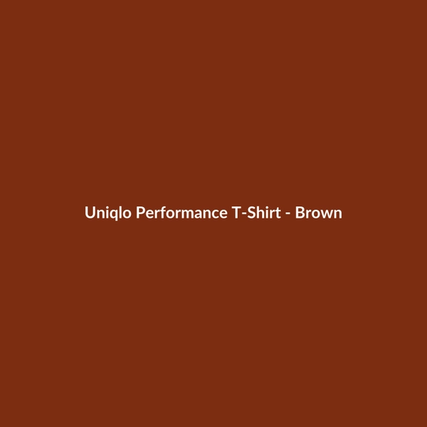 Uniqlo Performance T-Shirt - Brown - 2