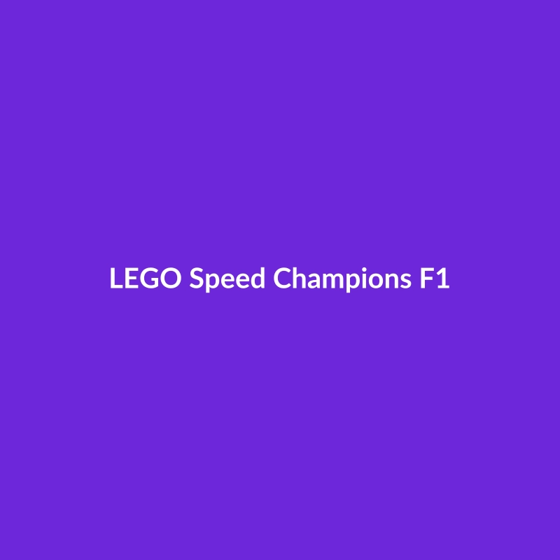 LEGO Speed Champions F1 race car building set with 1061 pieces, suitable for all ages.