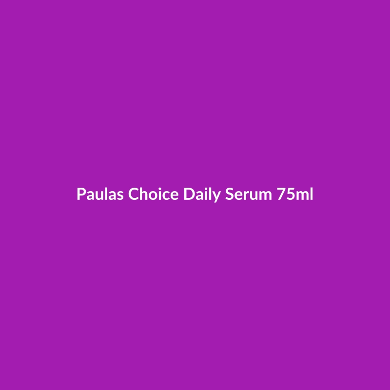 Paula's Choice Daily Serum 75ml bottle, formulated with Hyaluronic Acid, Ceramides, Vitamin C, AHA/BHA, and Retinol for oily skin.