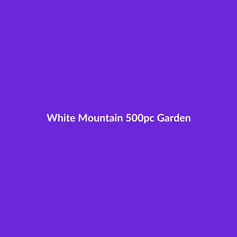 White Mountain 500pc Garden 3000-piece jigsaw puzzle, showcasing a vibrant garden scene.