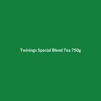 Twinings Special Blend Tea 750g package, featuring the Twinings logo and indicating it's organic and gluten-free.