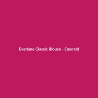Everlane Classic Blouse in Emerald, made of silk, available in women's sizes.