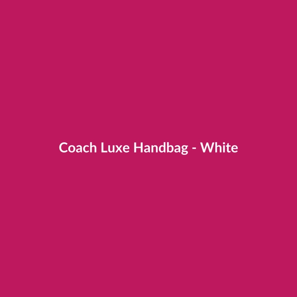 Coach Luxe Handbag - White - 2