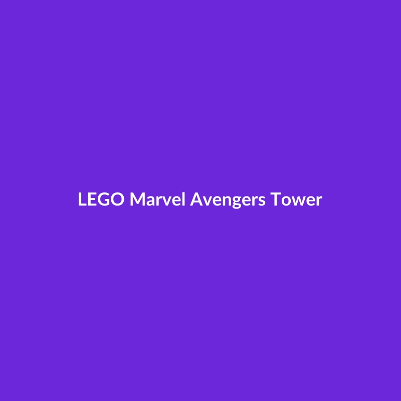 LEGO Marvel Avengers Tower set with 5462 pieces, featuring detailed minifigures and iconic building.