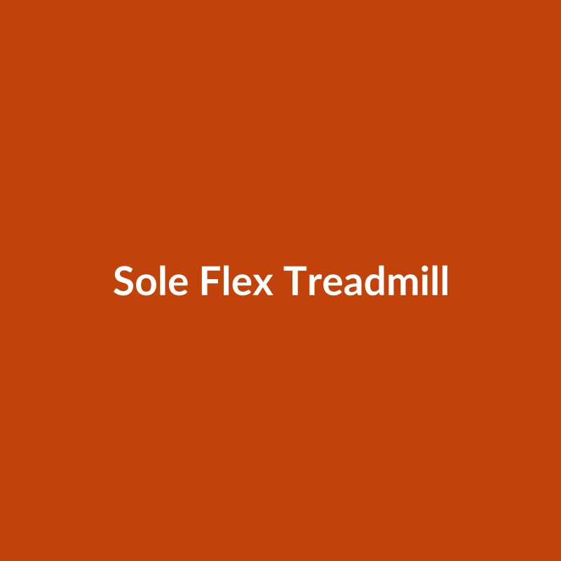Sole Flex Treadmill in White, Black, and Orange, designed for advanced fitness activities like weightlifting and yoga.