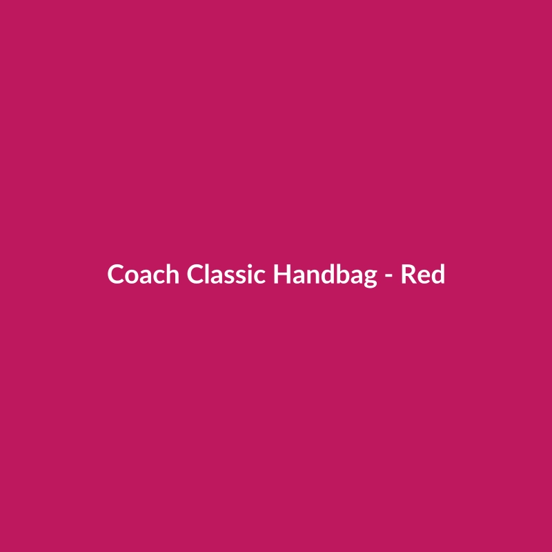 Coach Classic Handbag in Red, a stylish cotton tote bag for women, suitable for work occasions.