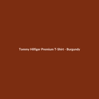 Tommy Hilfiger Premium T-Shirt in Burgundy, Men's Athletic Fit, Cashmere Blend