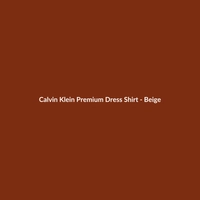 Calvin Klein Premium Dress Shirt in Beige, Men's Classic Fit, Cashmere Blend