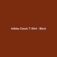 Adidas Classic T-Shirt in Black, Men's Tailored Fit, made from Leather.