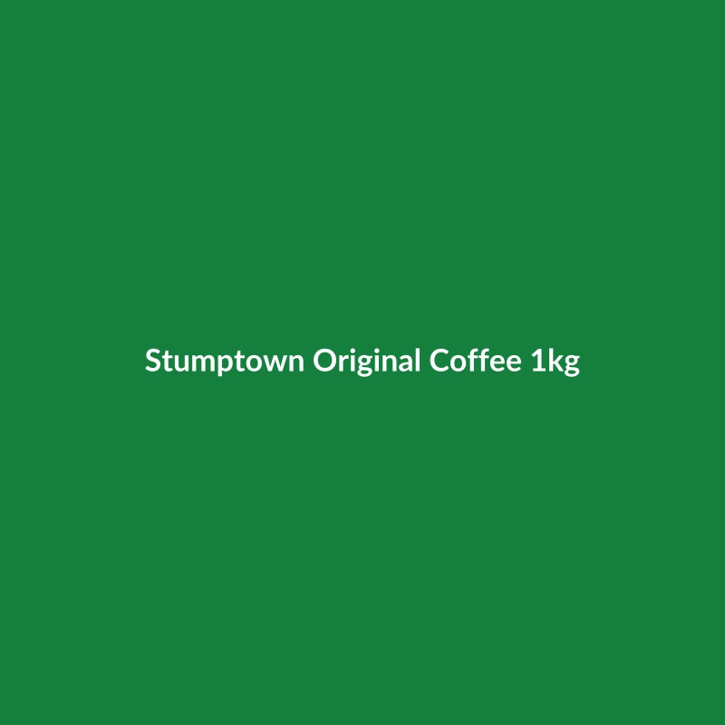Bag of Stumptown Original Coffee, 1kg, featuring organic, vegan, and gluten-free labels.