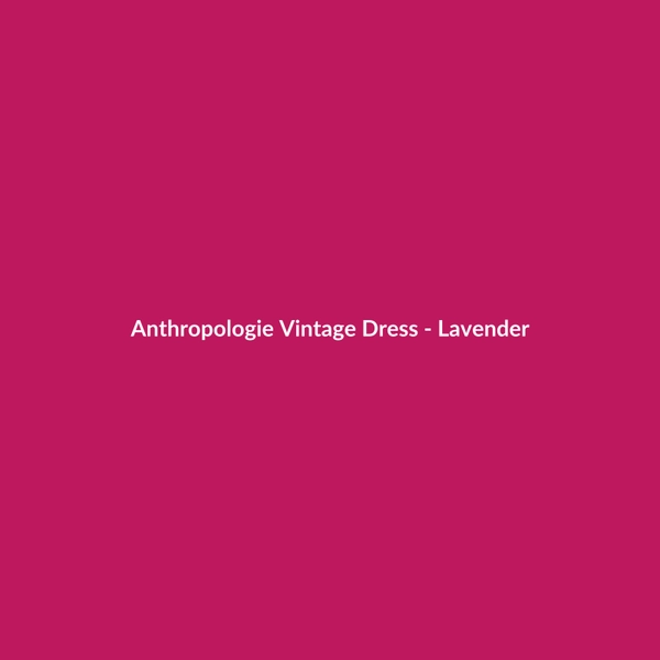 Anthropologie Vintage Dress - Lavender - 2
