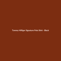 Tommy Hilfiger Signature Polo Shirt in Black, Men's Slim Fit, Cotton Blend