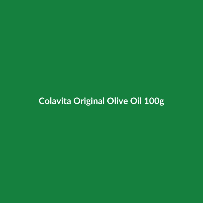 Bottle of Colavita Original Olive Oil, 100g size, with Spanish origin indicated.
