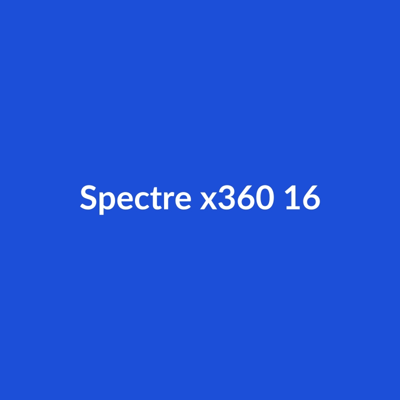 HP Spectre x360 16-inch laptop in Black and White, showcasing its sleek design and powerful specifications.