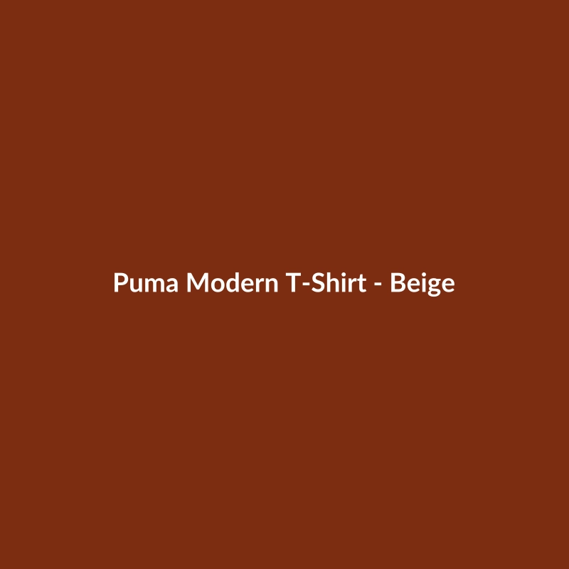 Puma Modern T-Shirt in Beige, featuring a tailored fit and made from Nylon for men.