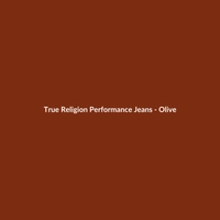 True Religion Performance Jeans in Olive, Slim Fit for Men