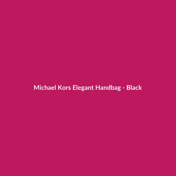 Michael Kors Elegant Handbag - Black - 2