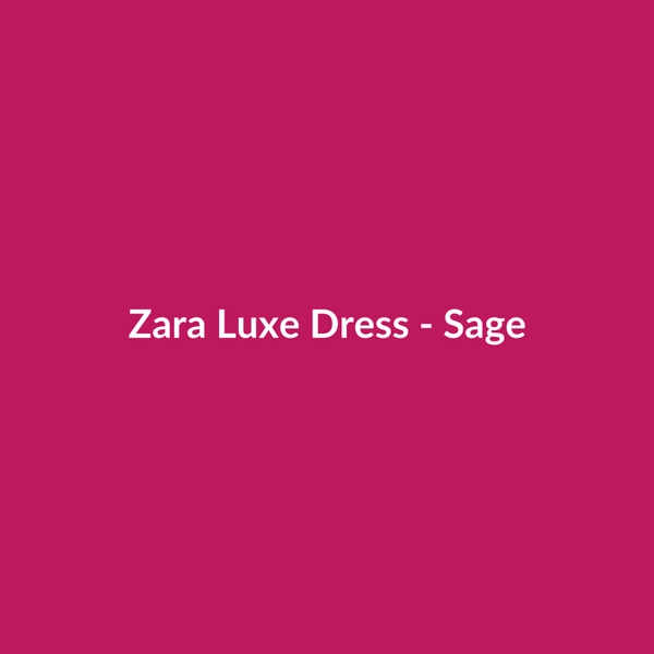 Zara Luxe Dress - Sage - 2