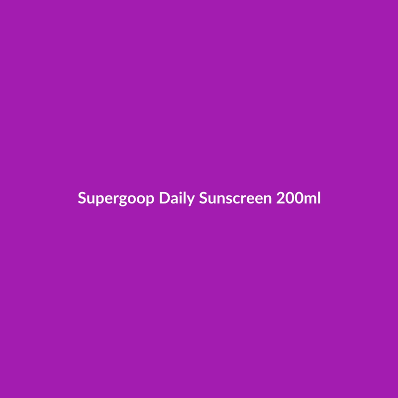 Supergoop! Daily Sunscreen 200ml bottle, formulated for oily skin with anti-aging benefits.
