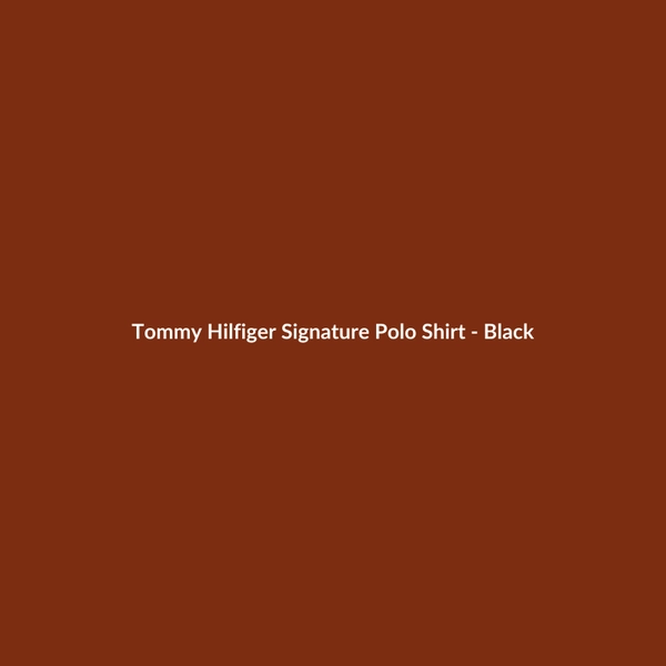 Tommy Hilfiger Signature Polo Shirt - Black - 2